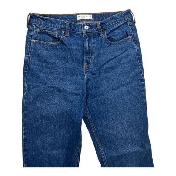 Abercrombie & Fitch Women Blue Size 30/10R The Straight Mid Rise Mid Wash Jeans - Picture 3 of 13